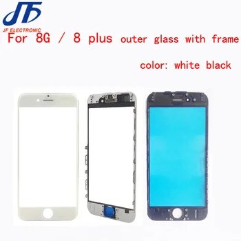 10tk Välimine Klaas Keskmise Raami Bezel iPhone 8 Plus Ees Klaasist Paneel, Objektiiv varuosad