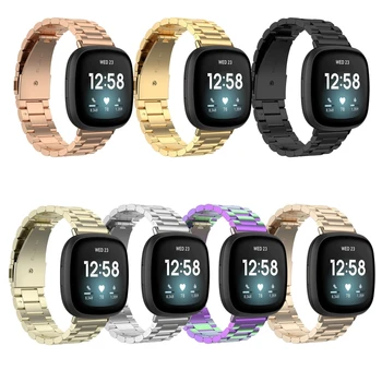 Universaalne Asendamine Roostevabast Terasest Metallist Rihm Watch Bänd -Fitbit Vastupidi 3 / Mõttes Smartwatch Käevõru Mehed Naised
