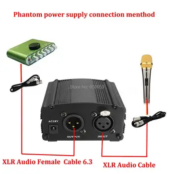 Pro 48V Phantom Toide Jahuti Salvestus Mikrofoni XLR 3Pin sisend ja väljund