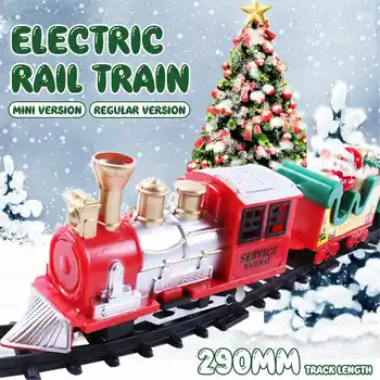 Laste Elektriline Mänguasi Raudtee Rongi Seada Jõulud Electric Raudtee Auto Rongi Mänguasi Racing Road Transport Hoone Raudtee Mänguasjad