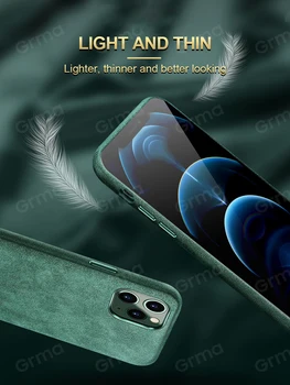 IPhone 12 11 Pro Max 12 Mini Juhul CENMASO Algne Luksus Reaalne Suede Nahast Kvaliteetne Põrutuskindel Telefoni tagakaas Fundas