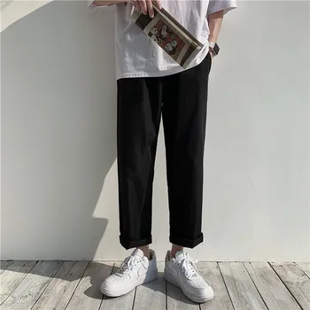 Lai jalg püksid lahti pikad püksid noortesport kiire kuiv püksid 2020 Mood lihtne sobitamise Hong Kong stiilis meeste püksid must