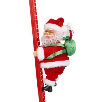 2020 Santa Claus Mööda Redelit Elektrilised Santa Claus Nukk Jõulupuu Rippuvad Ornament Outdoor Indoor Ukse Seina Kaunistamiseks