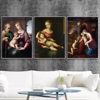 Home Decor Kunst Seina Pildid elutuba Lõuend Trükkimine Maalid itaalia Raffaello Santi Madonna kohta Belvedere