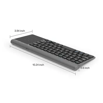 Õhuke 2.4 GHz Juhtmeta USB Mini Klaviatuuri ja Number Touchpad numbriklaviatuur Tahvelarvuti Töölaud Sülearvuti