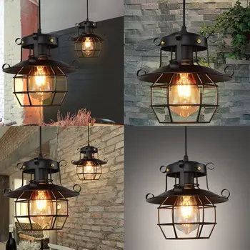 Vintage Ripats light Metal Industrial lamp laevalgusti Lühter Inventar Puuri Edison Põhjamaade Retro Kari Lamp Kodu Kaunistamiseks