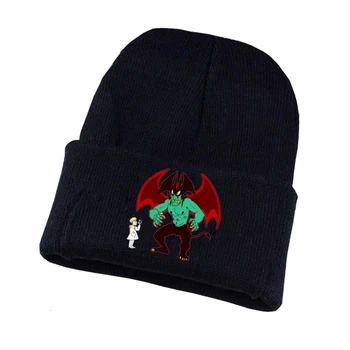 Anime DEVILMAN crybaby Kootud müts Cosplay müts Unisex Prindi Täiskasvanute Vabaaja Puuvillane müts teismelised talvel Silmkoelised Kork
