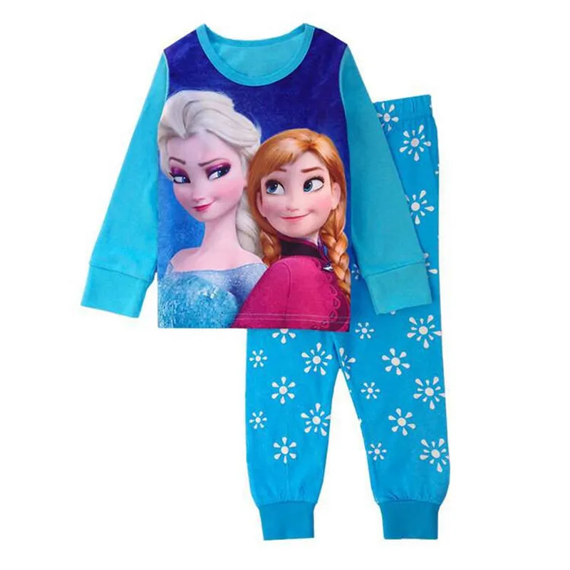 1-7y 2021 Sügis-Talve Uued Lapsed Anna Elsa Princess Pidžaama Komplekti Beebi Tüdrukute ja Poiste Riided Pijamas Cartoon Pikad Varrukad Komplekt