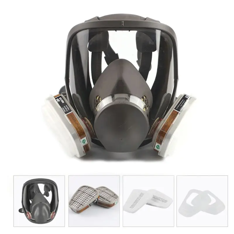 1 Komplekt 6800 Täis Facemask Respiraatorit Facepiece Gaasi Mask Värvimine Benseen Ennetamine