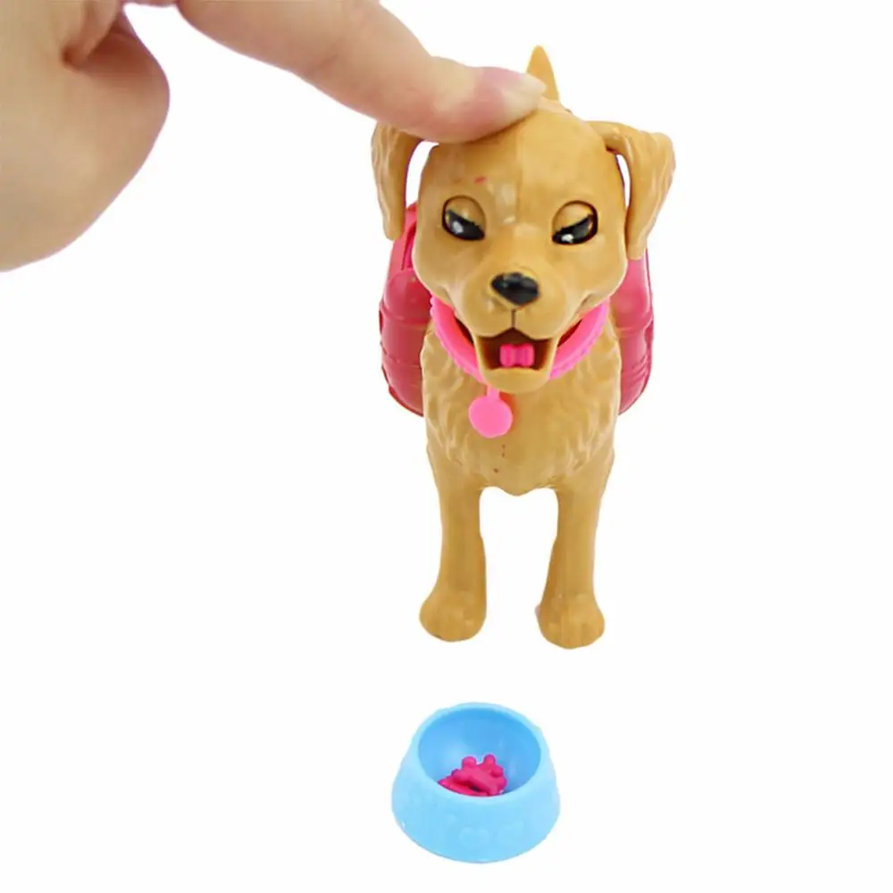 1 Komplekt Mini Plastikust Pet-Dog Komplekti Söötmine Luud Väljaspool Nukumaja Koostisega Tarvikud Barbie Nukk Nuku-1:6 Laps Mänguasjad