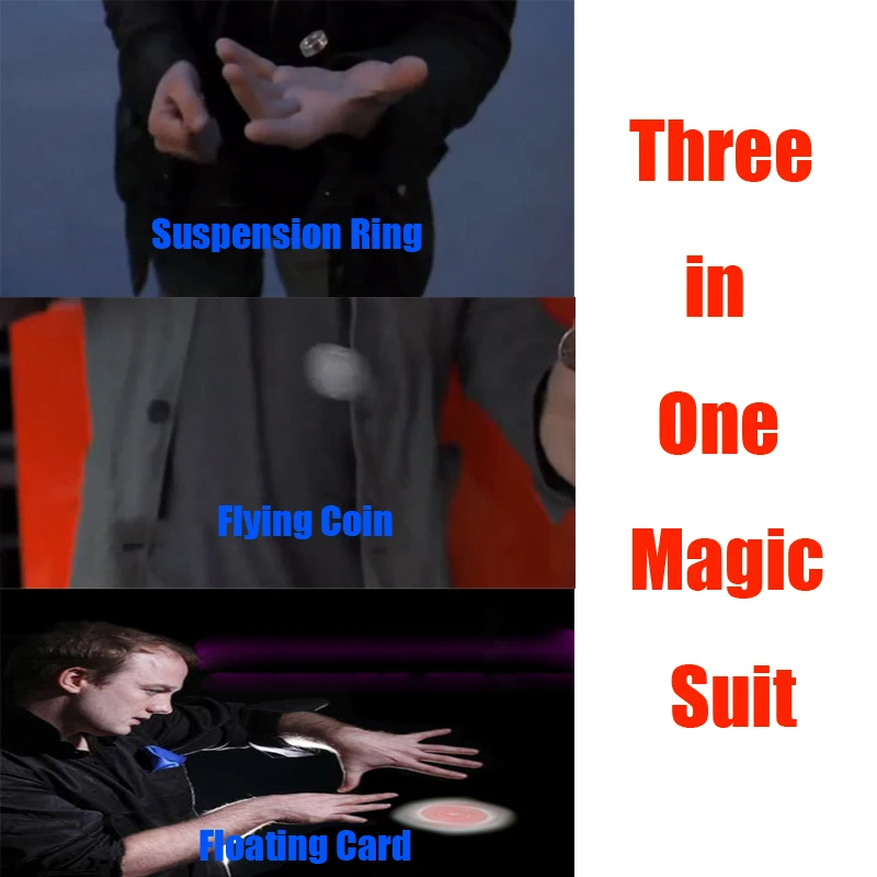 1 set/ 3 Magic show Magic Rekvisiidid Street Magic Ujuvad Ringi Magic Trikke Ujuvad Kaardi Nähtamatu Sõidavad Rekvisiidid Peatamise Ringi