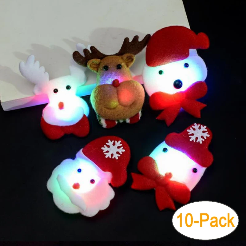 10Pack Jõulud LED süttib Laksu Käevõru, Pross Prillid Palus Peapael Sarv Halloween, Jõulud Kingitus Pool Kaunistused
