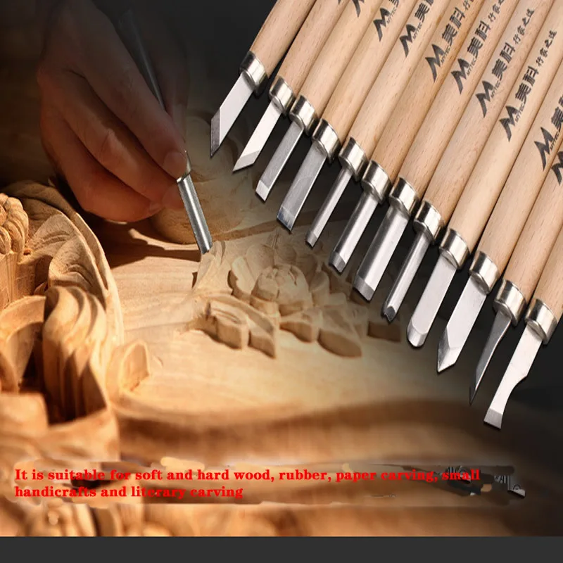 12tk Woodcut Nuga puidu täiendavalt vahendeid DIY Pliiats käes tööriista komplekti kasutatud vahendid Lõikur Teravam