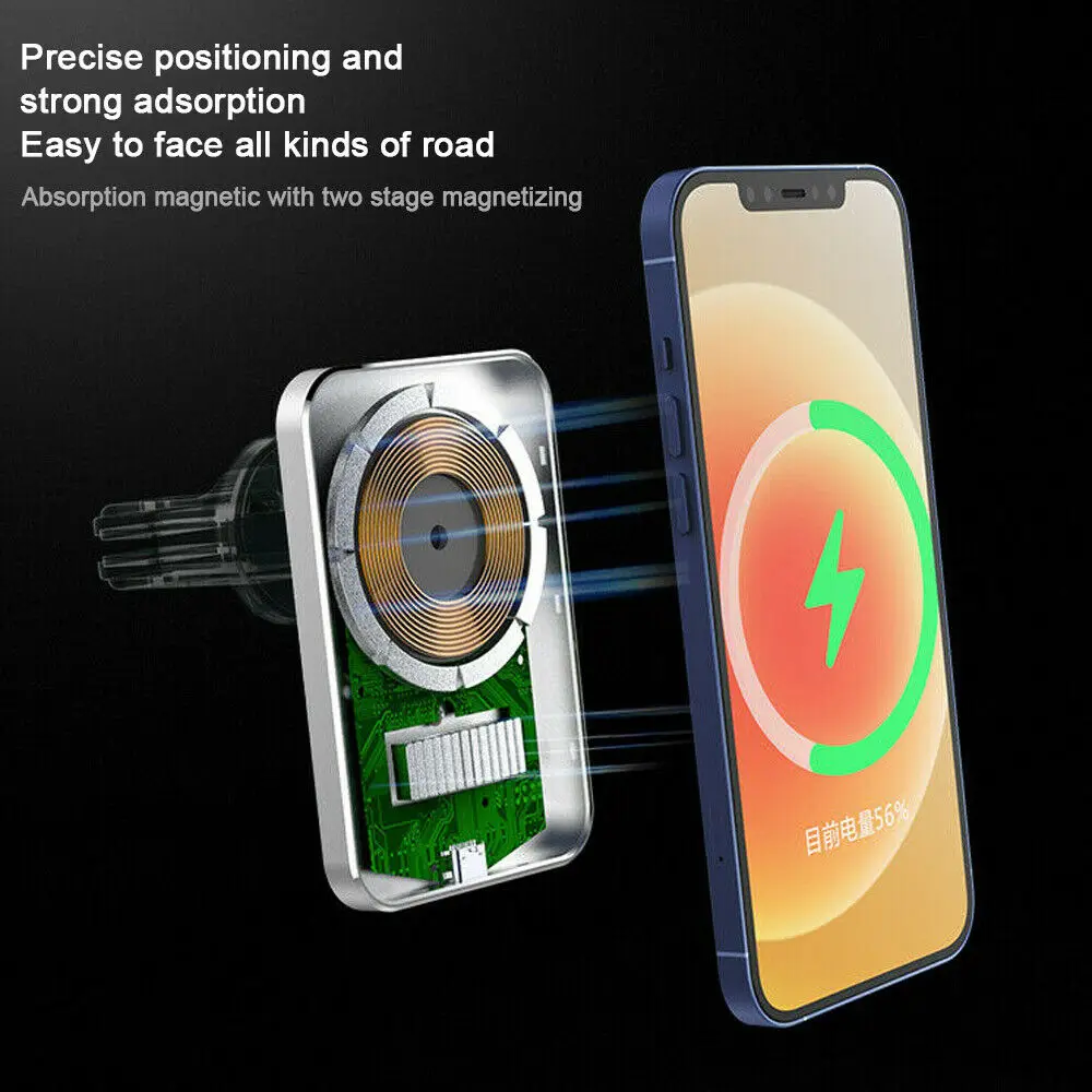 15W Magnet Traadita autolaadija Mount iPhone 12 Pro Max Magsafe Kiire Laadimine Juhtmevaba Laadija