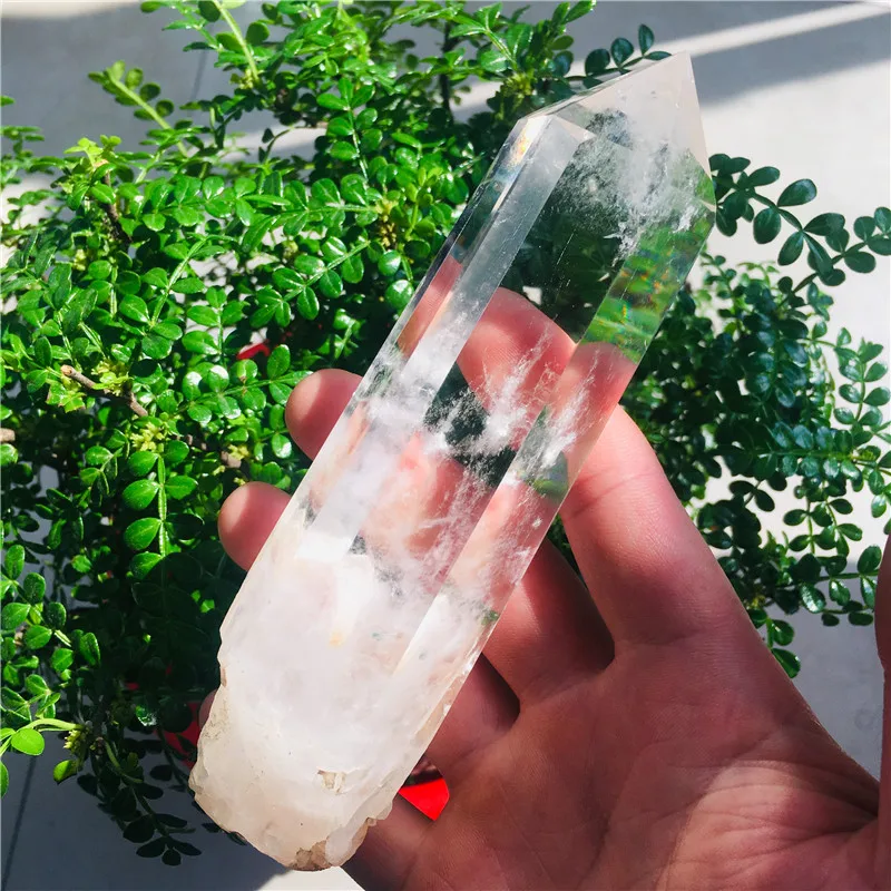 15cm Loodusliku kvartsi kristall punkti feng shui tšakra läbipaistev kristall võlukepp ja tervendav kristallid, kivid hulgimüük