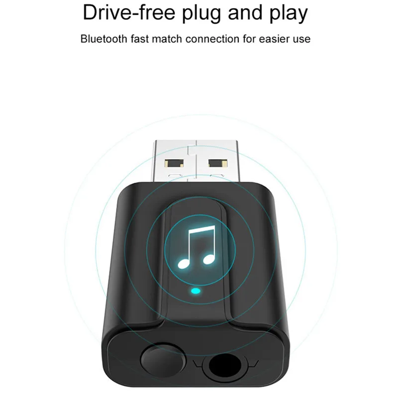 2 IN 1 5.0 Bluetooth Audio Vastuvõtja, Saatja 3,5 mm AUX Pesa Stereo USB Traadita Adapter TV PC Auto Projektor MP3 Arvuti