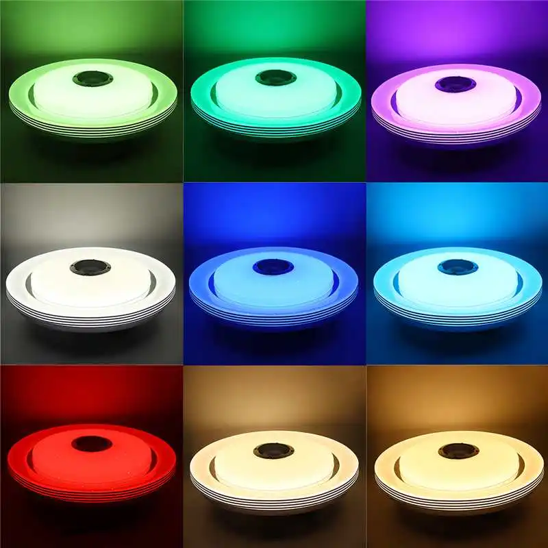 200W LED Lakke Lamp RGB Reguleeritav, Muusikat, Lae lamp Serveri & APP kontrolli Masti AC220V kodu bluetooth kõlar valgustus