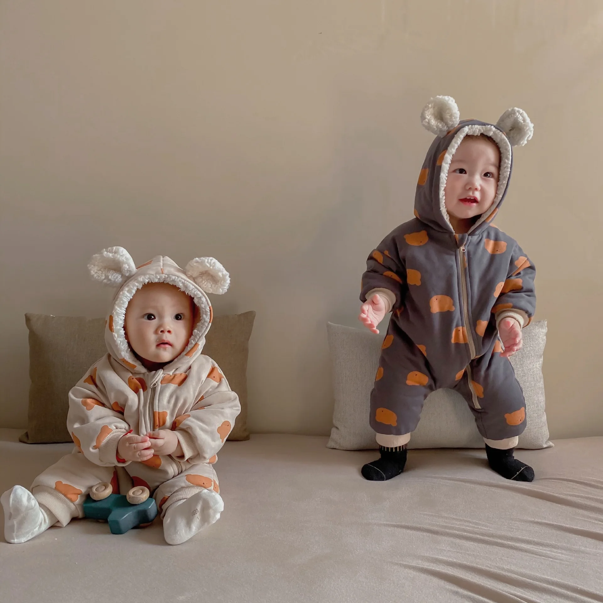 2020. Aasta Talvel Paksenema Baby Bear Sipukad Väikelapse Poiste Puuvillane Polsterdatud Outwear Fliis Vooder Imiku Tüdrukute Kombekas Riided Varustus