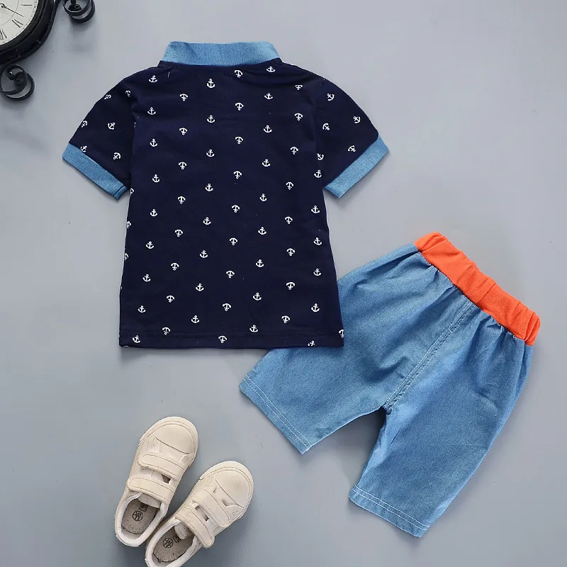 2020. aasta Suvel poiste riided komplekti Beebi poiss moe print T-särk + lühikesed püksid, 2 tk baby puuvillane riietus komplekt