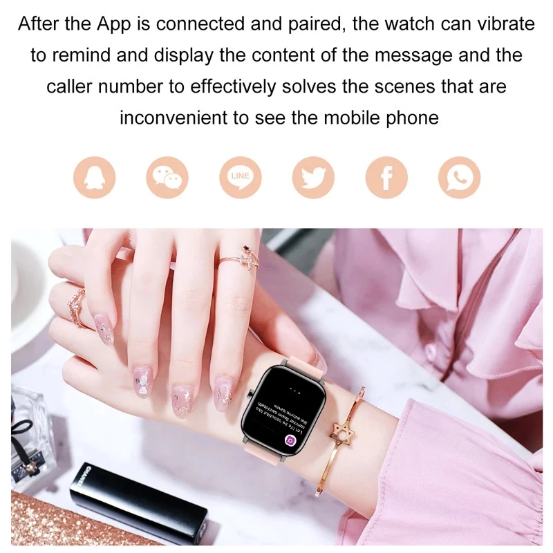 2020. aasta Uus Värv Ekraan Smart Watch Naisi Täis Touch Fitness Tracker vererõhu puhul Xiaomi Naine Smart Bluetooth Kõne vaadata