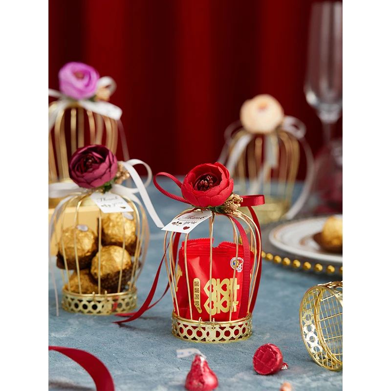 20pcs Golden crown Candy Box DIY lillega Valgeplekk kingitus kotid Šokolaadi Kastid Baby Shower pakendi kinkekarbis Pulm Tarvikud
