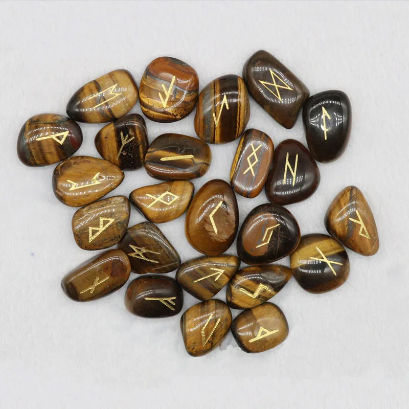 25pcs/set loomulik jasper kivi põhjamaade Viking Runes Set Tervendav Palm Fortune-Telling Feng Shui Ennustamine Teenetemärgi