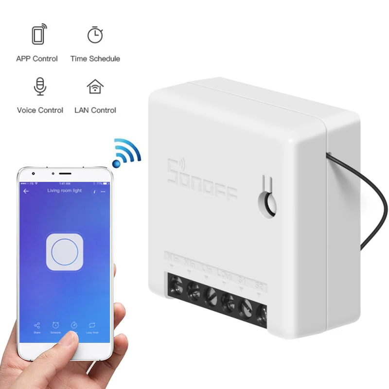 2PC SONOFF Smart Switch MINI DIY Kaks, Kuidas Väike Keha pult WiFi Lüliti Toetus Switch Töö Google Home/IFTTT/Alex