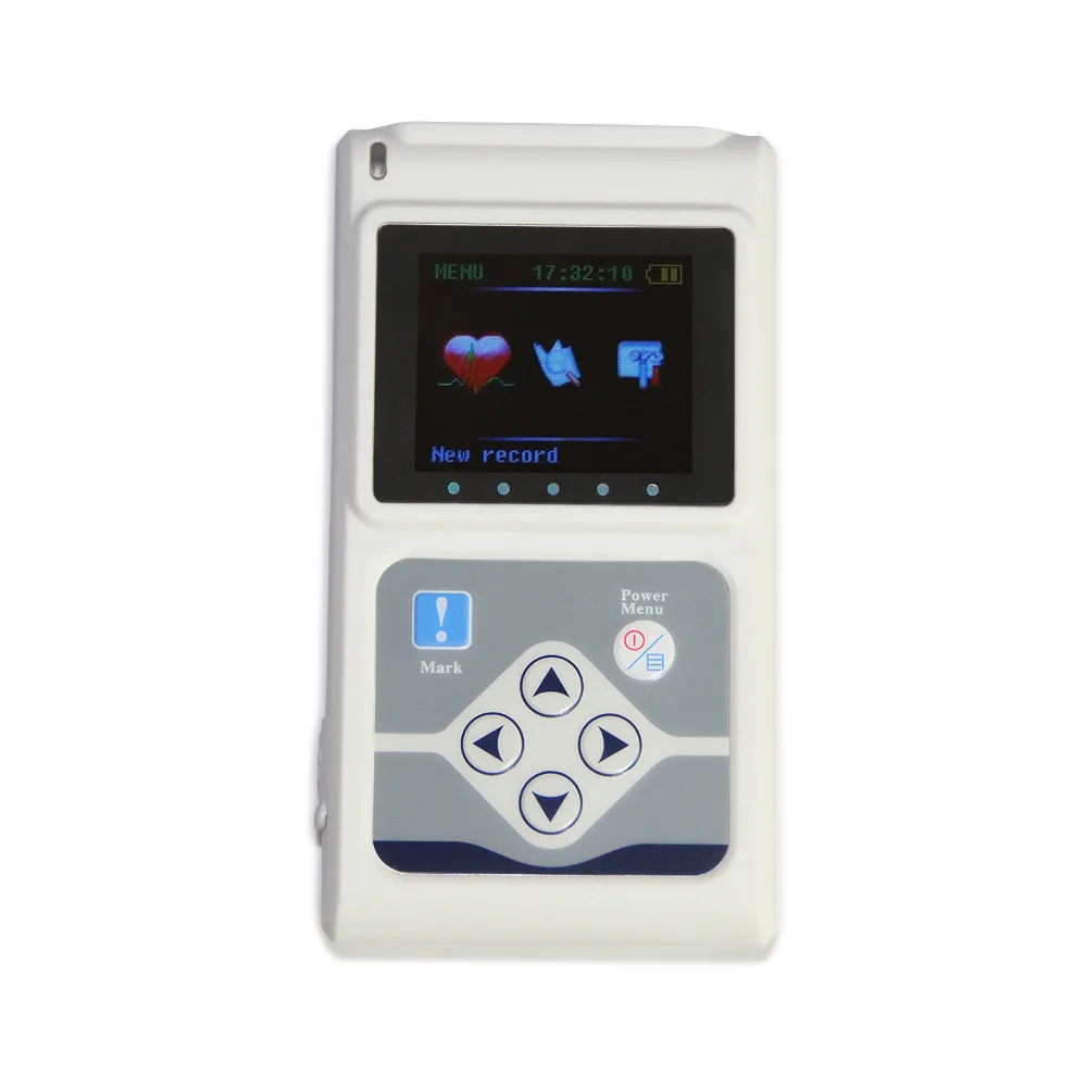 3-Kanalid Salvestatav Masin EKG Holter Süsteem järelevalve tester Ekraan tervishoiu TLC9803