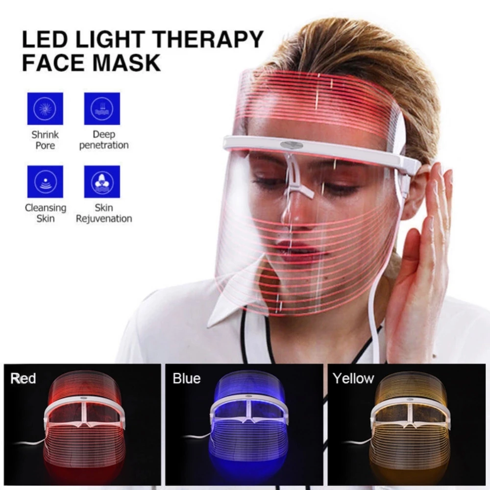 3 Värvi LED valgusravi Näo Mask Anti-Akne Anti Kirtsutama Näo SPA Vahend Ravi Ilu Seadme Nägu nahahoolduse Vahendid