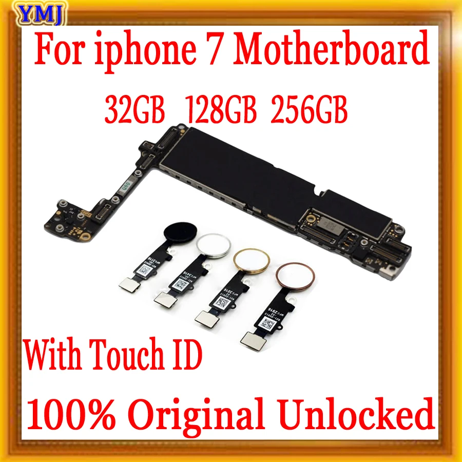 32gb / 128gb / 256gb iphone 7 Emaplaadi Touch ID/Ilma Touch ID,Algse lukustamata iphone 7 Loogika lauad