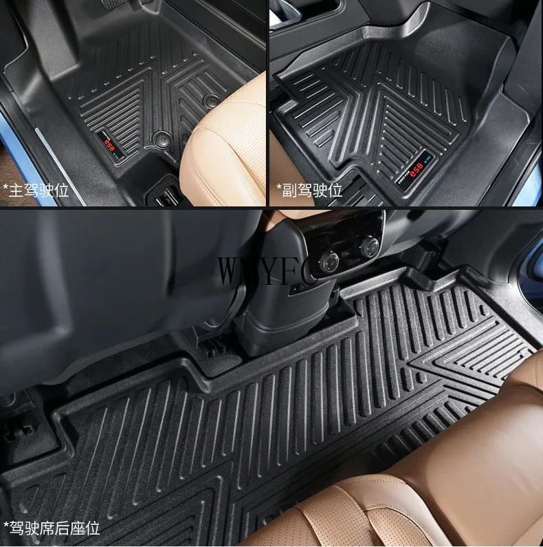 3D Kohandatud Auto põrandamatid Ees & Taga Toyota RAV4 2019 2020 Hübriid Mudeleid Veekindel TPE jalapadjandi Vaip