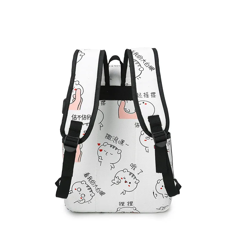 3tk/set koolikotid Seljakott laadimine USB naiste seljakott sülearvuti Seljakotid Lastele Tüdrukud Reisi seljakott Kooli Kotti Mochila