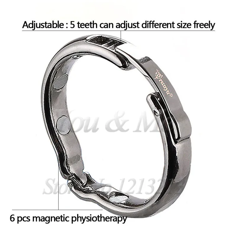 4 Suurus Reguleeritav Suurus Peenise Rõngad Meeste Magnet Füsioteraapia Metal V Tüüp Ümberlõikamine Erektsioon Kukk Ring Sugu Mänguasjad Meestele