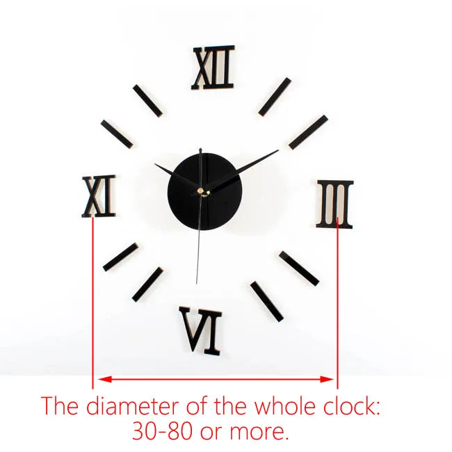 45X45cm Rooma Numer Vaadata 3D Akrüül Peegelpildis Digital Wall Clock, elutuba Kaasaegse Disaini DIY Home Decor
