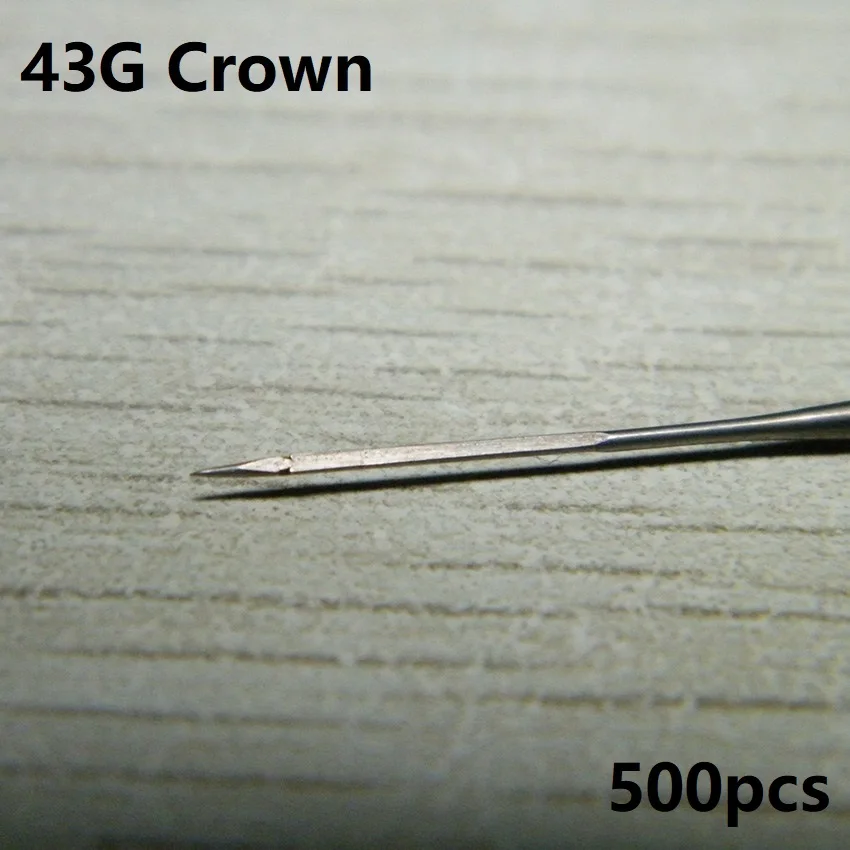 500pcs 43G Crown viltimist nõela jaoks mohair uuestisündinud trahvi kolmnurk viltimise nõelad kroon