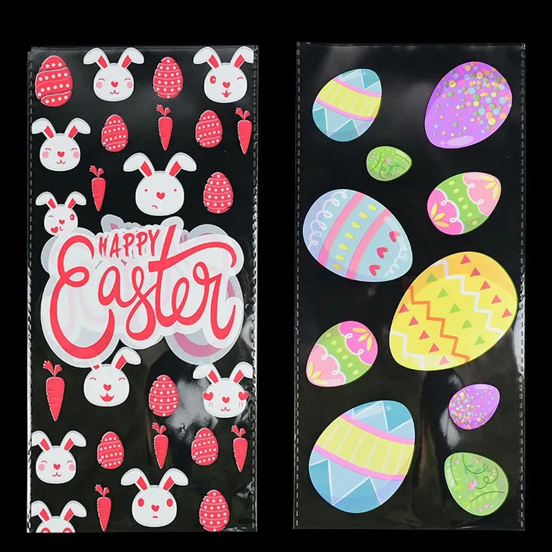 50tk Muna Küülik Candy Kotid Küpsise Selge Kilekotte Lastele Sünnipäeva Asjade Happy Easter Kingituste Pakkimine Kott