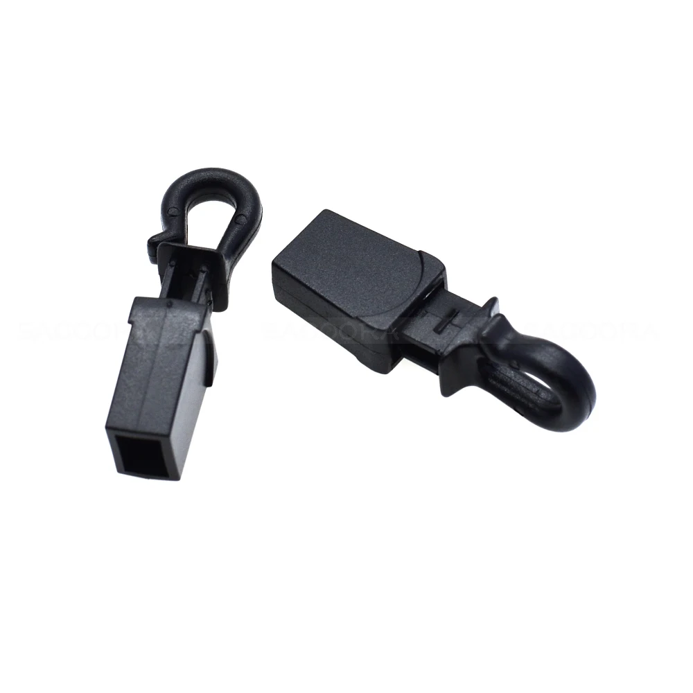 50tk/pack Clip Zip Lukk Tõmblukk Tõmbab Nööri -, Köie Otsas Lukk Must Paracord/Seljakott/Riided #C0015-B2