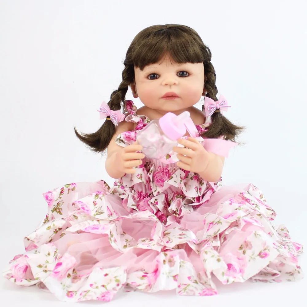 55cm Täis Silikooni Uuestisündinud Beebi Nukk, Mänguasi on Tüdruk Vinüül Vastsündinud Sweet Princess Väikelaste Bebe Elus Lisatud Mänguasi Sünnipäeva Kingitus