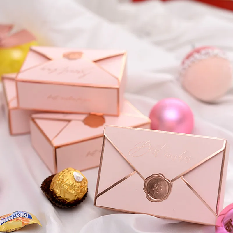 5tk/palju Uusi Lihtne Loominguline Pruunistavate kinkekarbis Pakendi Ümbrik Kuju Pulm Candy Kotid Sünnipäeva Kosmeetika-Pakendi Karp