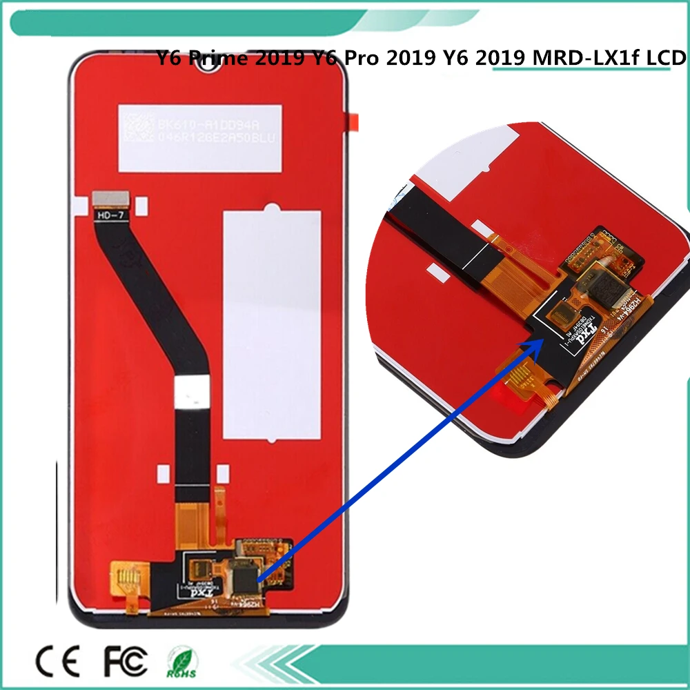 6.1;; originaal Y6 Peaminister 2019 Y6 Pro 2019 Jaoks Huawei Y6 2019 MRD-LX1f LCD + Raam Digitizer Assamblee LCD 3M ja vahendid