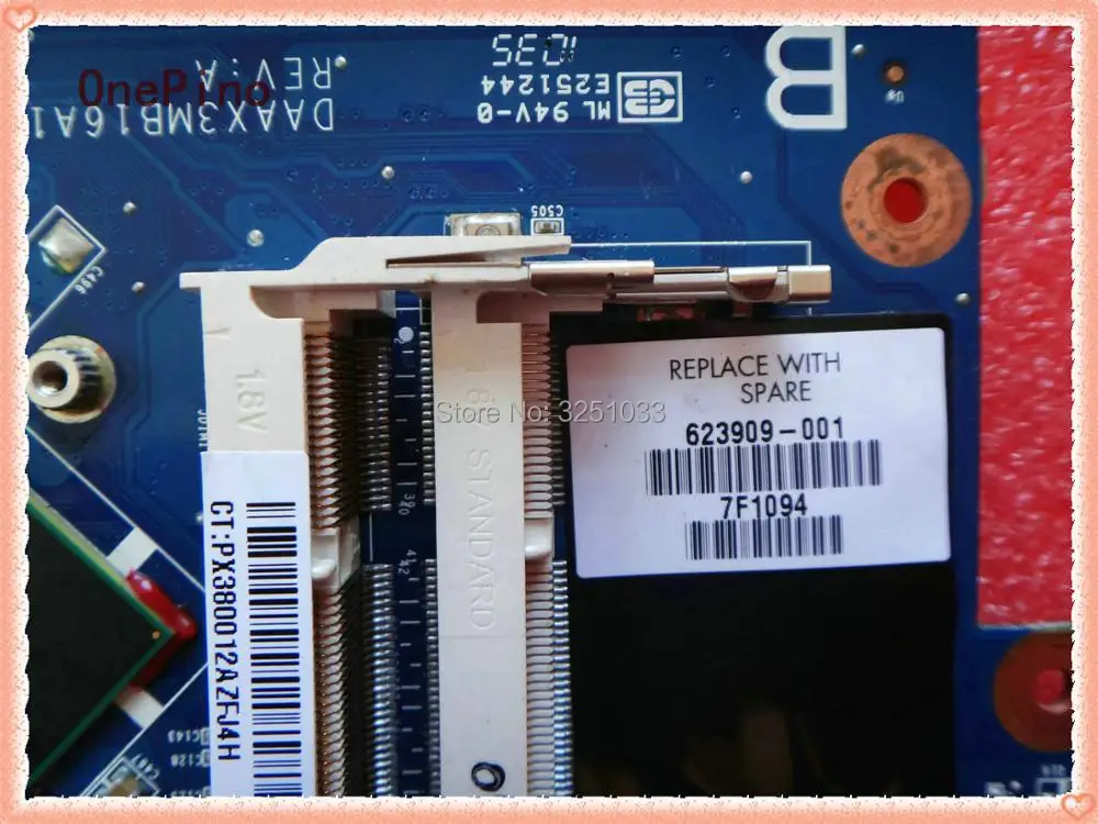 623909-001 HP G56-108SA CQ56-109WM Notebook PC Compaq CQ56 Emaplaadi DDR2 GL40 kiibistik DAAX3MB16A1 Testitud Hea