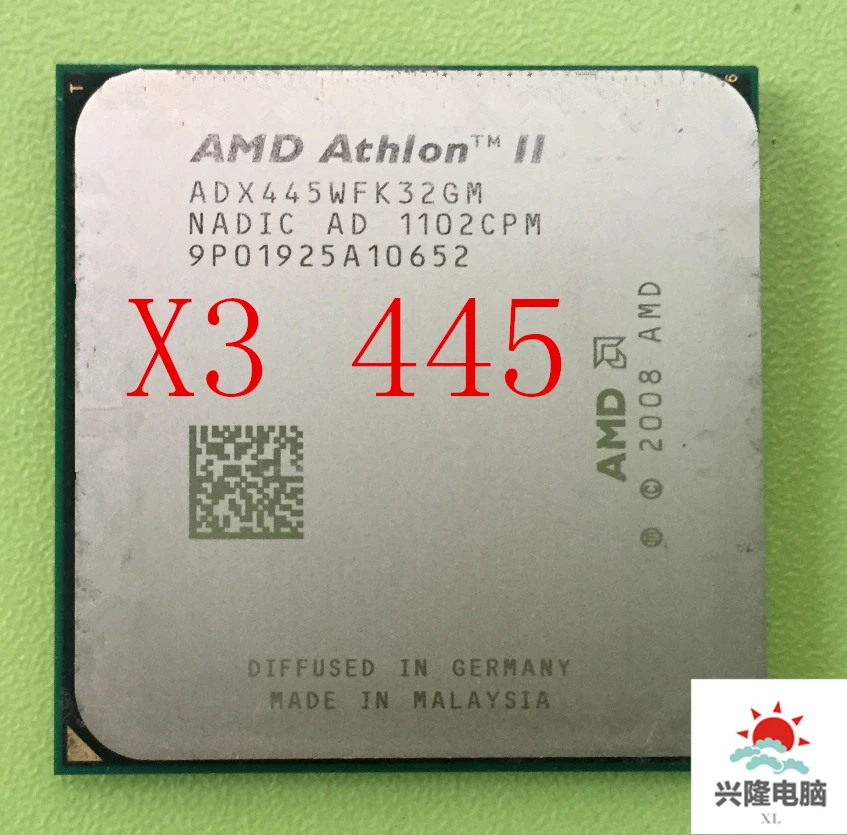 AMD Athlon X3 445 protsessor (3.1 GHz, 1.5 MB L2 Cache Socket AM3 CPU Protsessor hajutatud tükki Tasuta Shipping