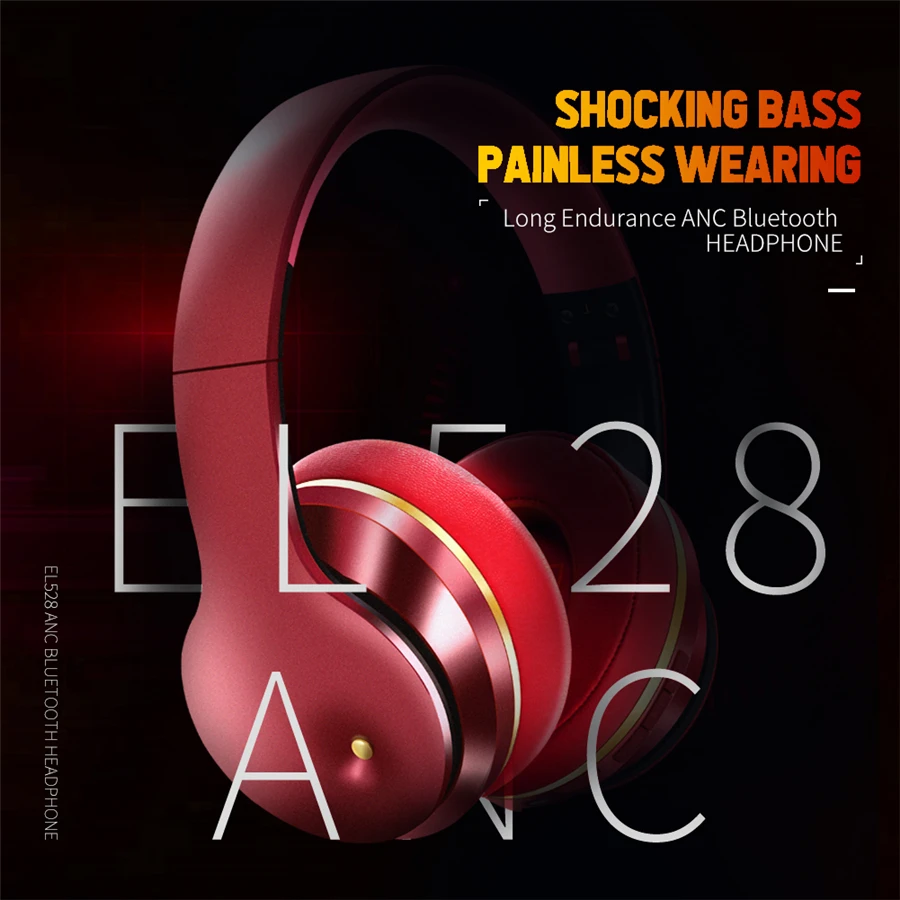 ANC Traadita Bluetooth-Kõrvaklapid Aktiivne Müra Tühistamise Peakomplekt Kokkupandav Hifi Sügav Bass Gaming Kõrvaklapid koos Mikrofoniga Muusika