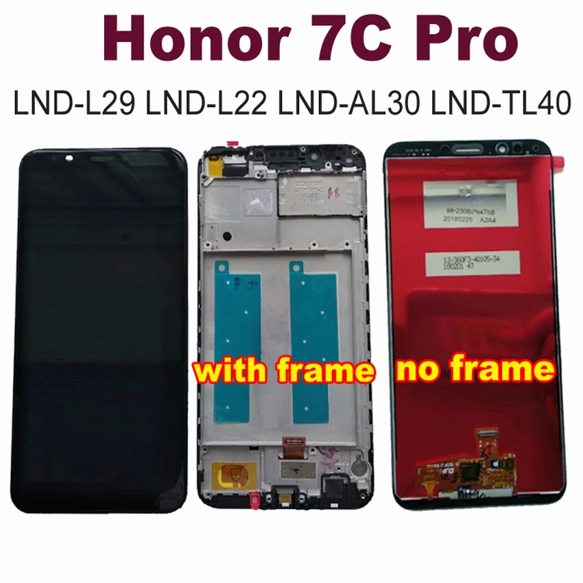 Algne Jaoks Huawei Honor 7C Pro LND-AL30 LND-L 29 LCD Ekraan Touch Panel Digitizer Assamblee + Raam LND L22 AL30 TL40