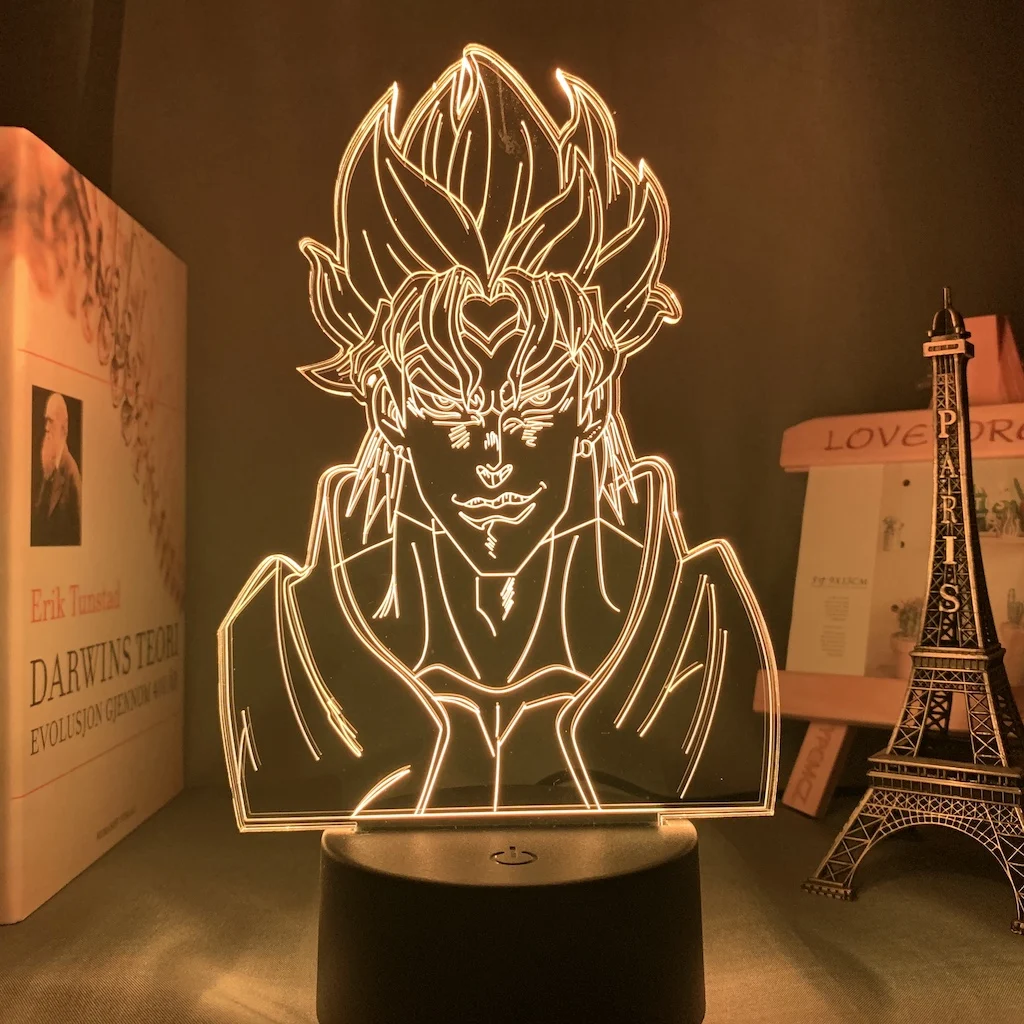 Anime JoJos Veider Seiklus Akrüül Öö Lamp Magamistuba Decor Light Touch Sensor Värviline Tabel Led Night Light Dio Joonis