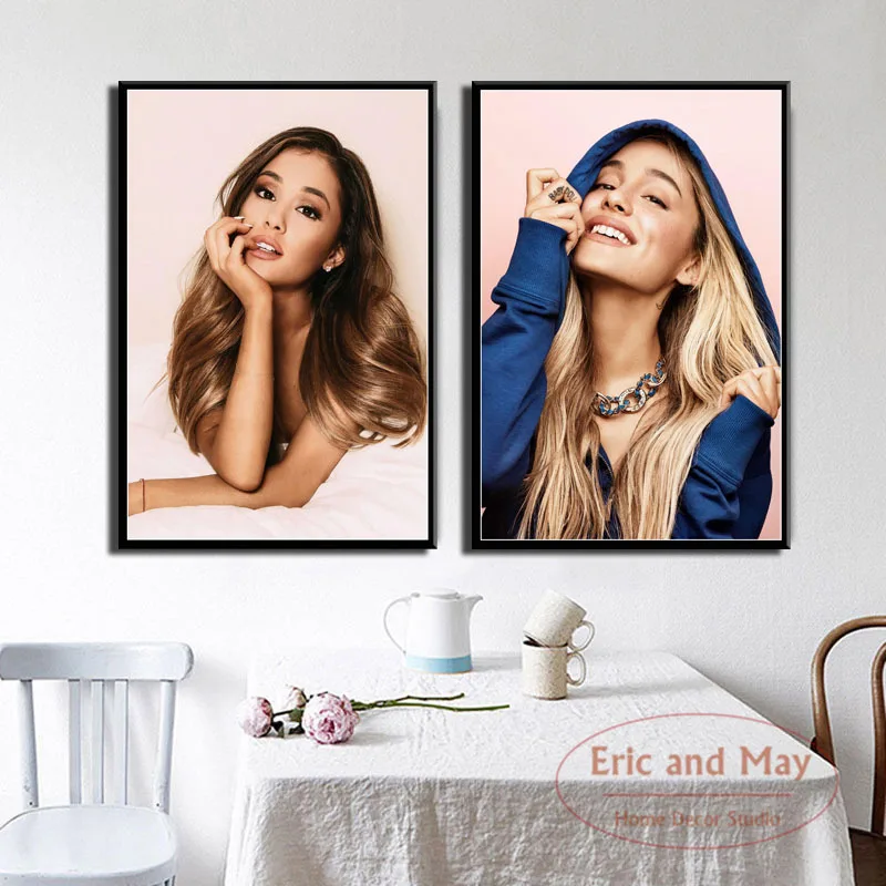 Ariana Grande Pop-Muusika Täht Laulja Lõuend Maalisid Plakateid Ja Prindib Pildid Seinale Põhjamaade Teenetemärgi Home Decor Affiche