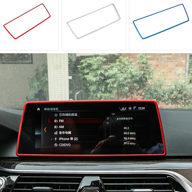 Auto Stiil Center Console GPS Navigation Ekraani Raami Kaunistamiseks Hõlmab Kleebised Sisekujundus BMW 5 Seeria G30 G38 Auto Tarvikud