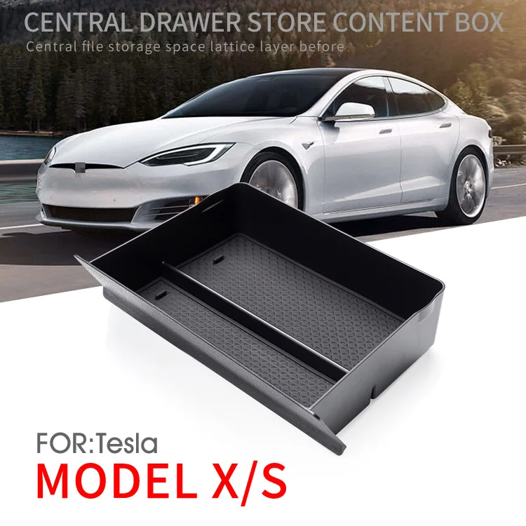 BAFIRE Must Auto Center Console Ladustamise Kasti Jaoks Tesla Model X/S 2012-2019 Sahtel Sahtel Cubby Jaoks Tesla Ladustamise Kasti