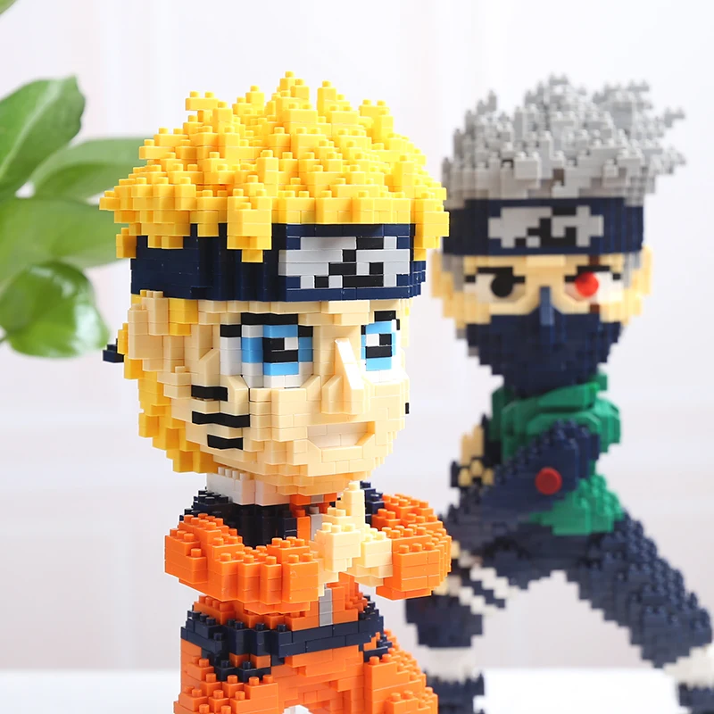 Balody Anime Naruto Kakashi Big Jiraiya Gaara Ninja 3D Mudel DIY Mini Diamond Plokid, Tellised Hoone Mänguasi Lastele nr Box