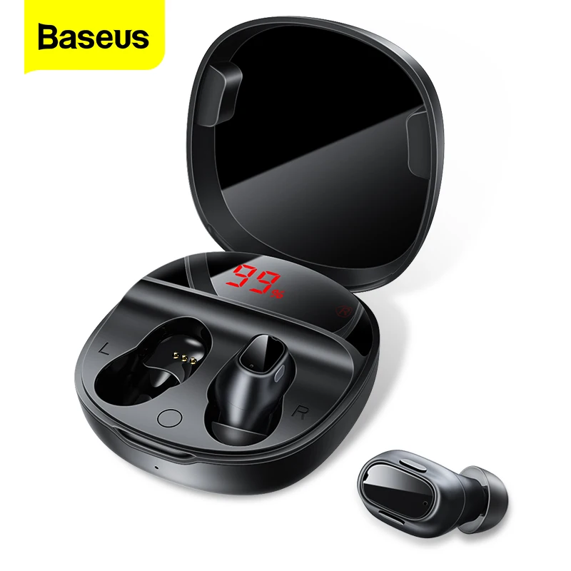 Baseus WM01 Pluss TWS Traadita Kõrvaklapid 5.0 Bluetooth Kõrvaklappide Tõsi, Traadita Earbuds Stereo Kõrva Peakomplekt, Millel Digitaalne Ekraan